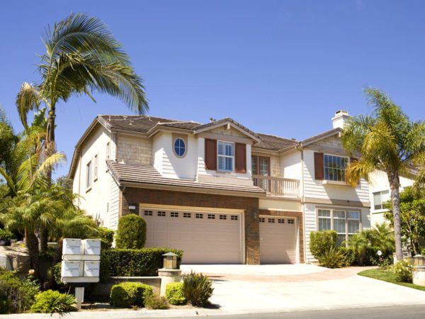 exterior painting contractors White House with Palms and freshly painted
