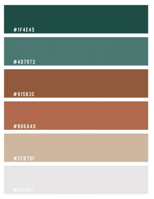 green-brown color palate
