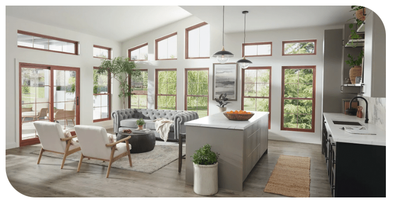 Simonton Windows and Doors from a living room view